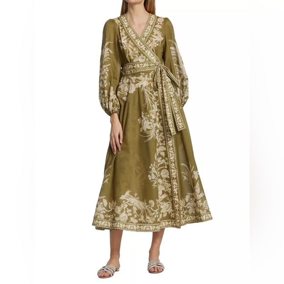 ZIMMERMANN Anneke Wrap Midi Dress - Picture 14 of 14